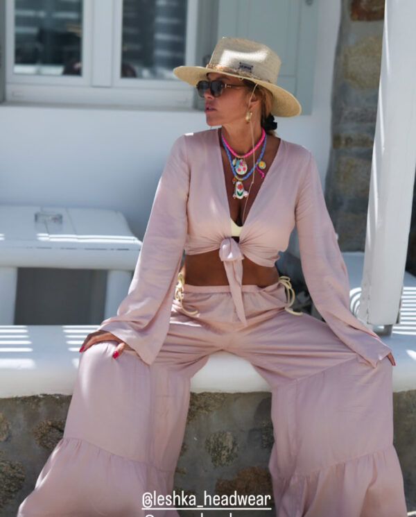 Spodnie falbany Pink Powder
