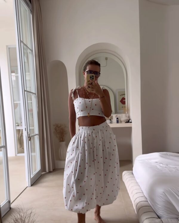 Spodnie bomberki w truskawki