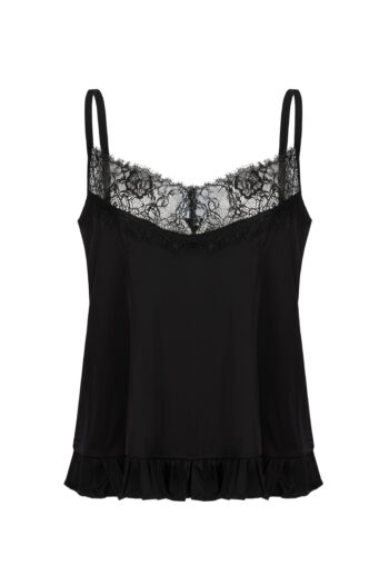 Bluzeczka z falbanką VELVET Black